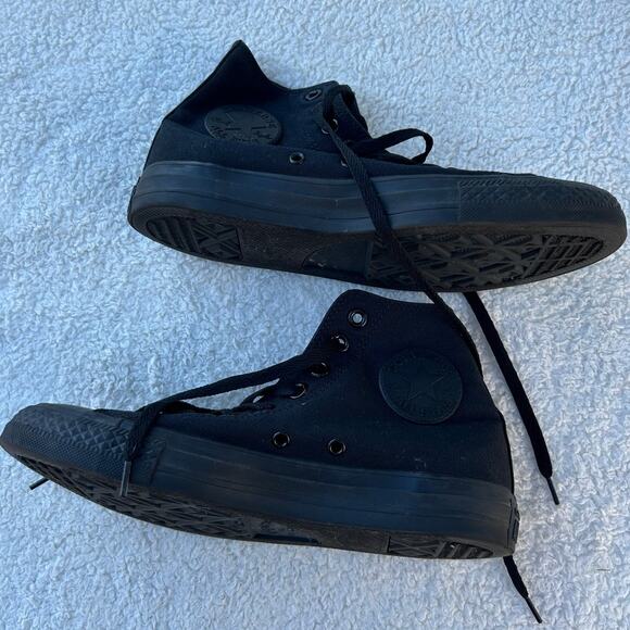 $75 Chuck Taylor All Star Canvas Black Monochrome Size 8.5 main image 3